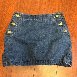 Old Navy Denim Heart-Button Skirt